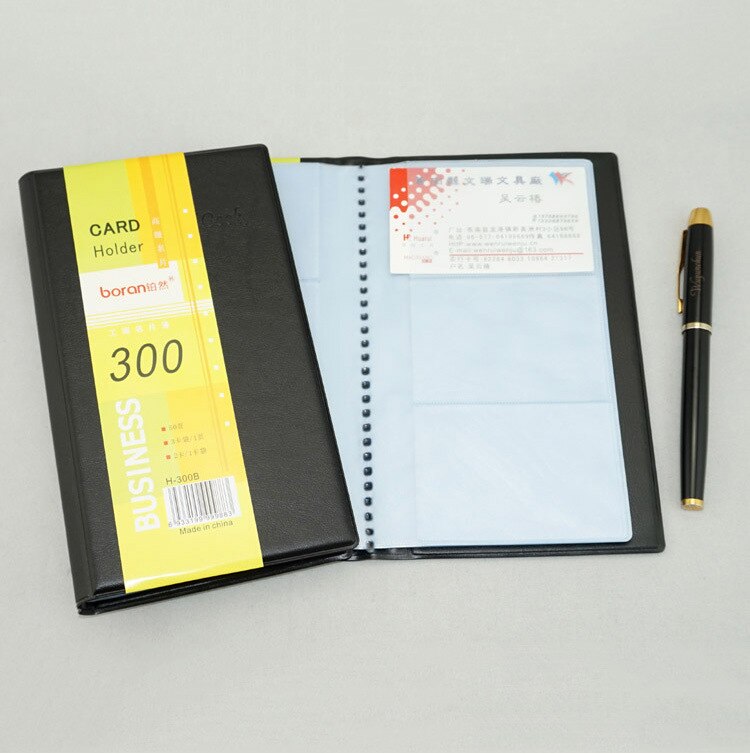Business Portable Credit Card Holders Leather 120/160/180/240/300 Bank Card Case Holder Organizer Book: 300