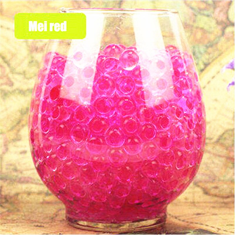 Cuentas de agua de polímero de hidrogel para decoración de boda, bolas de agua para cultivo, decoración con macetas y barro para el hogar, 1000 Uds., 7zSH760: red wine