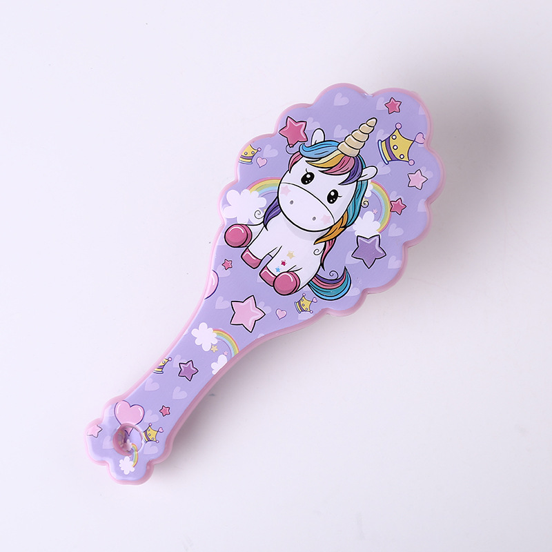 Brosse à cheveux Anti-nœud pour enfants, peigne de Massage à coussin d&#39;air licorne de dessin animé mignon, peigne de coiffure pour enfants, brosse à cheveux pour bébé: XY0026-3