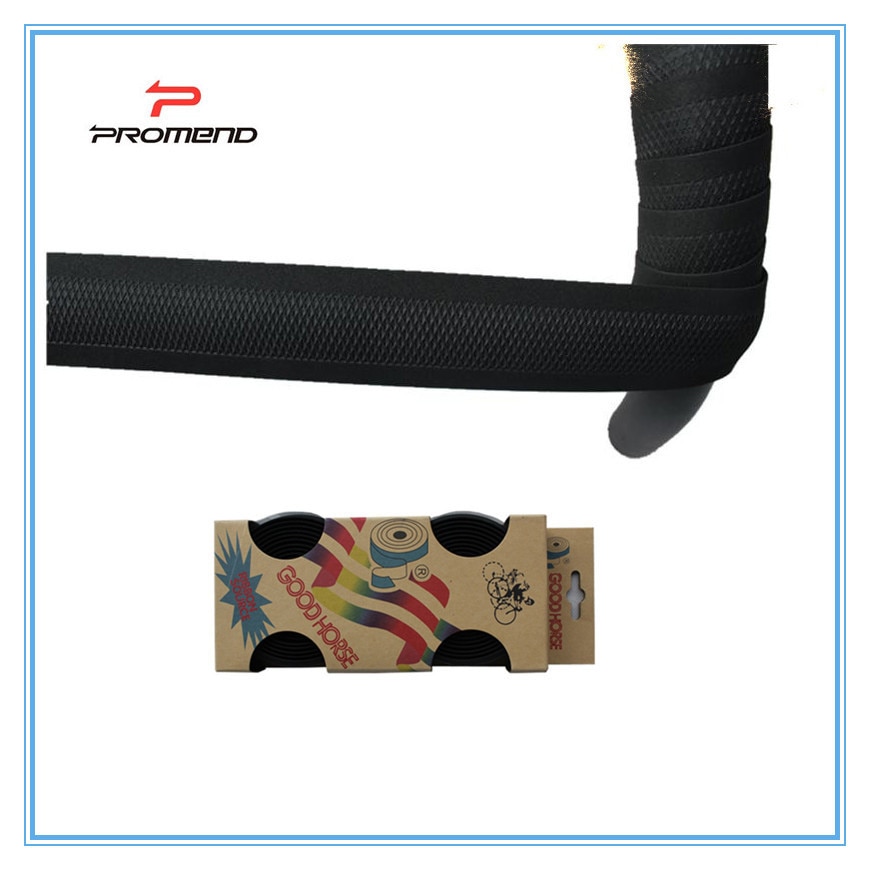 Promend Racefietsen Fiets Stuurlint Balck Mesh Antislip Waterdichte Bartape Zachte Eva Spons Tape Zwart