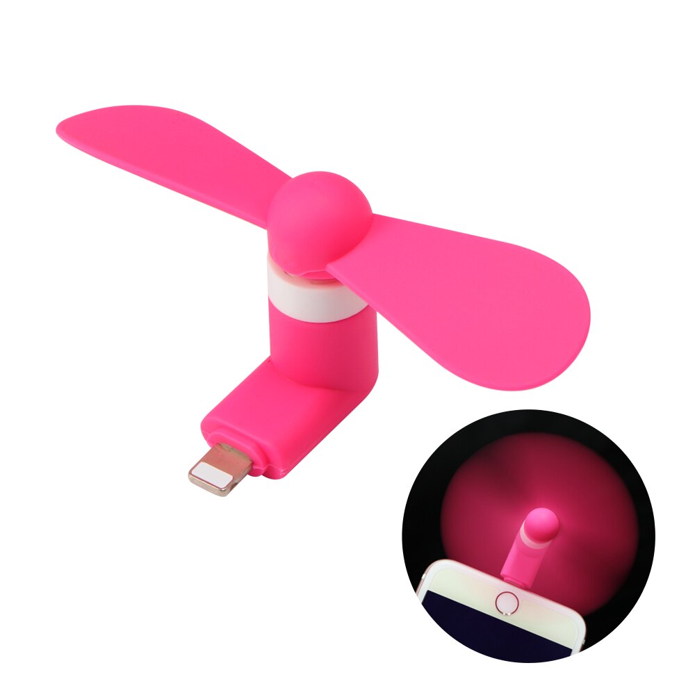 Bærbar telefon køler mini 2 in 1 telefon blæser til android til iphone blød køling smartphone sommerværktøj usb fan: Sølv