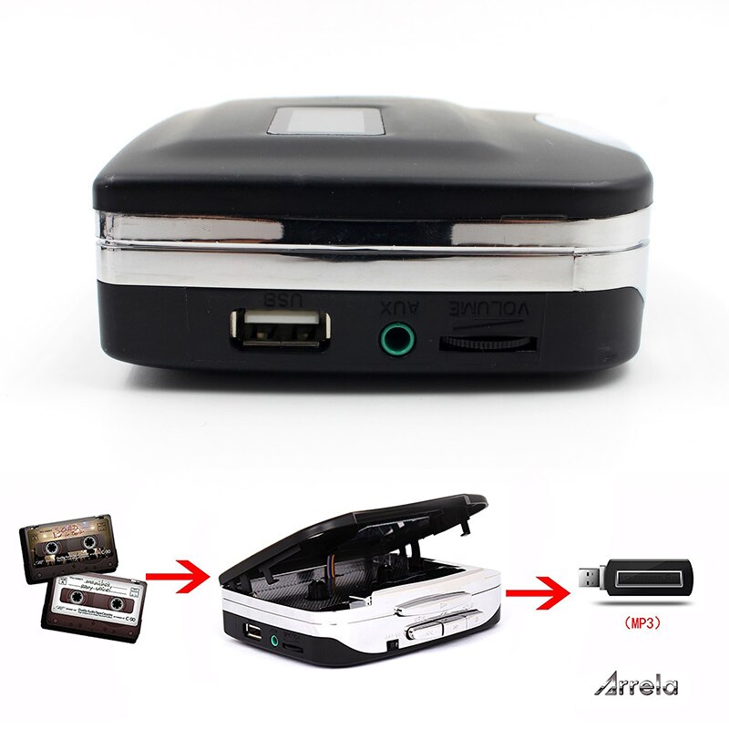 Digital USB Cassette Recorder Portable Audio Tape-to-MP3 Player Switcher Converter Audio Music Player