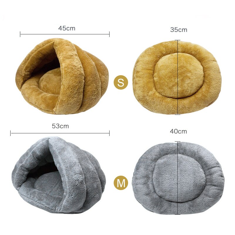 Ronde Huisdier Mand - Lang Pluche Super Zacht Slaapzak Mat - Ademend Katoen - 45x35cm / 50x40cm