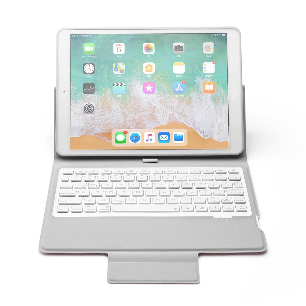 Gorąca sprzedaż Tablet klawiatura delikatne tekstury klapki skórzane etui Bluetooth bezprzewodowa klawiatura podświetlenie dla iPad 10.2 cal 2019