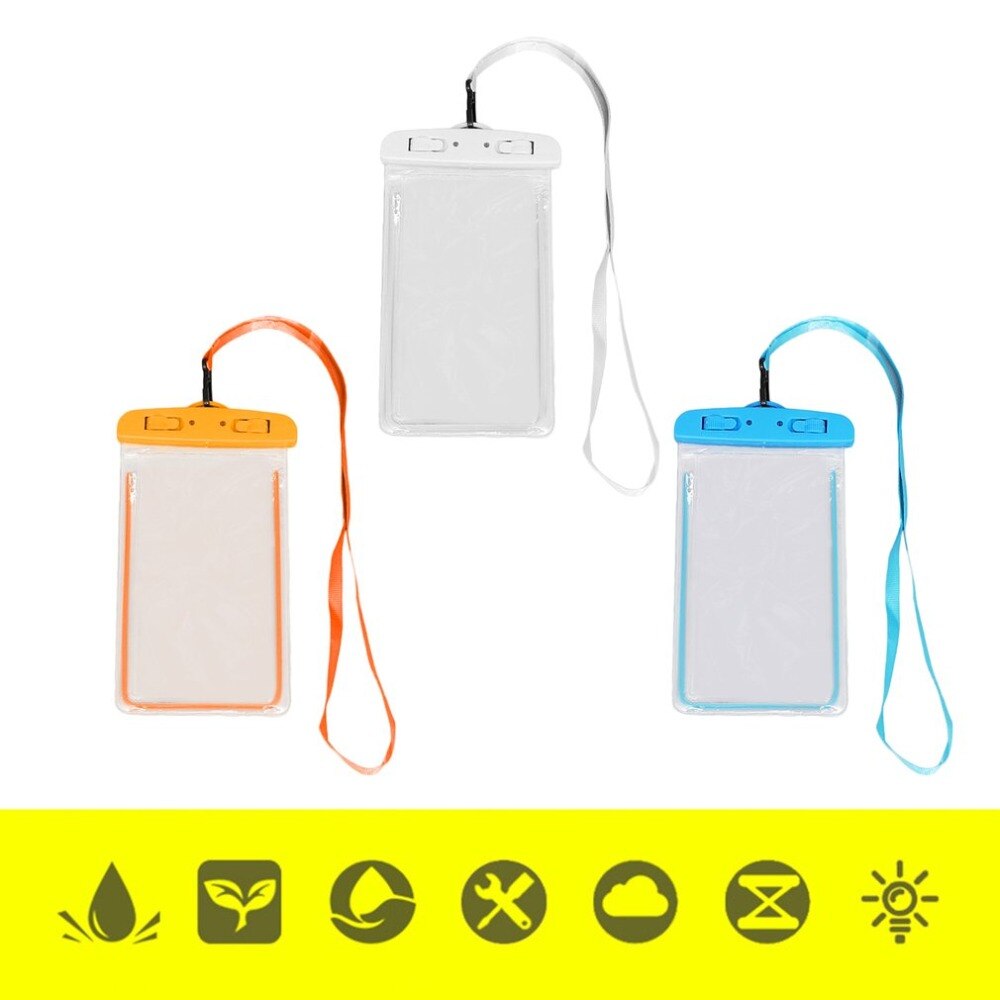 Zomer Lichtgevende Waterdichte Pouch Zwemmen Gadget Strand Dry Bag Phone Case Camping Skiën Houder Voor Mobiele Telefoon 3.5- 6 inch
