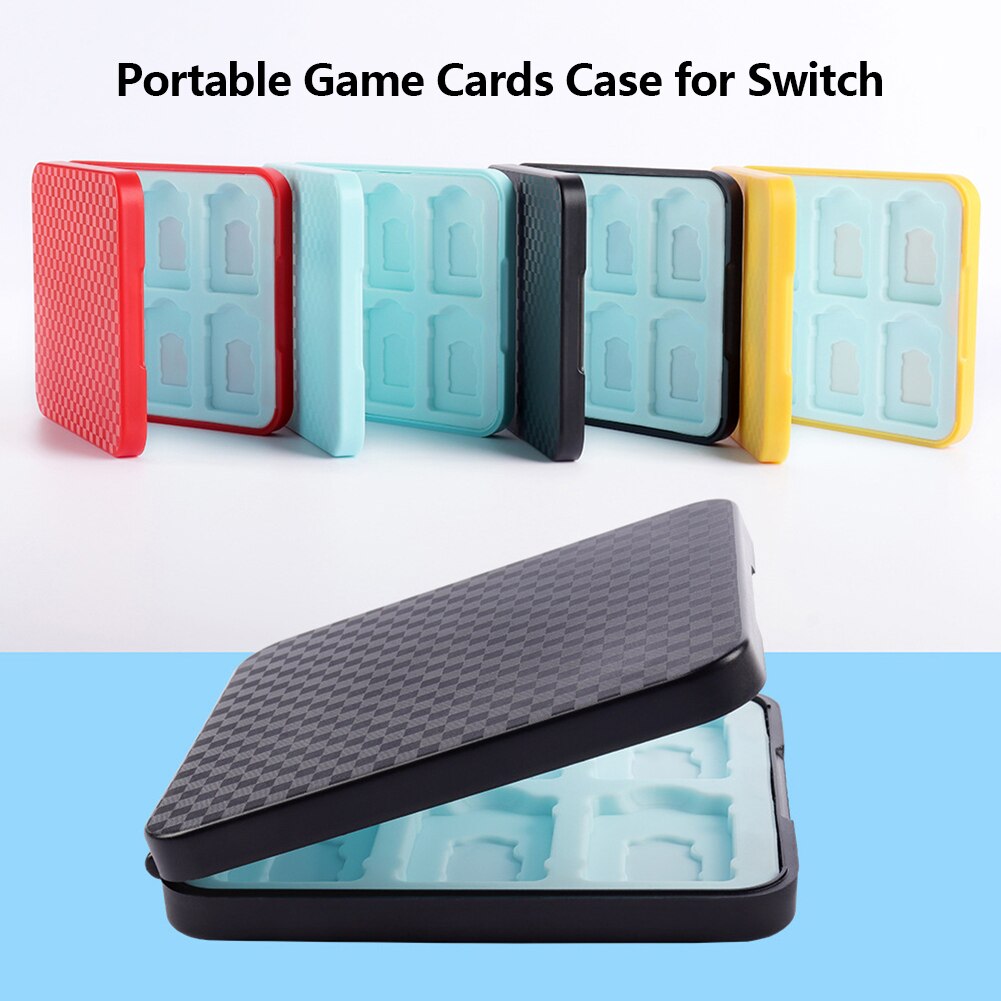 12 Grids Game Cards Case Storage Holder Cartridge Fit for Nintendo Switch/Switch Lite/3DS Portable Protective Storage Holder Box: Yellow