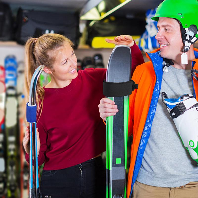 Ajustável Nylon Snowboard Strap, Ski Wraps, Fixadores Acessórios, EVA Protective Pads, Encadernação Correias