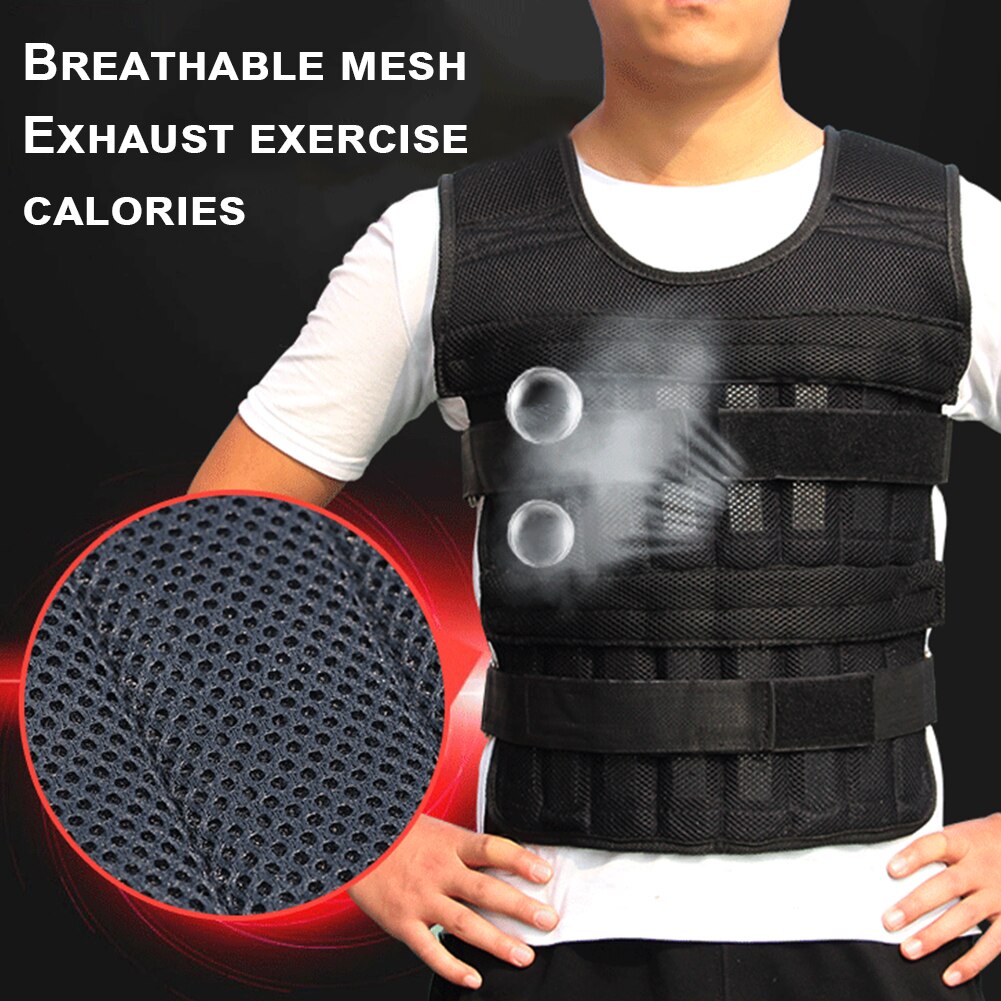 Chaleco deportivo con agujeros para entrenamiento de boxeo, chaleco transpirable y ajustable a prueba de golpes con carga de 15-35kg
