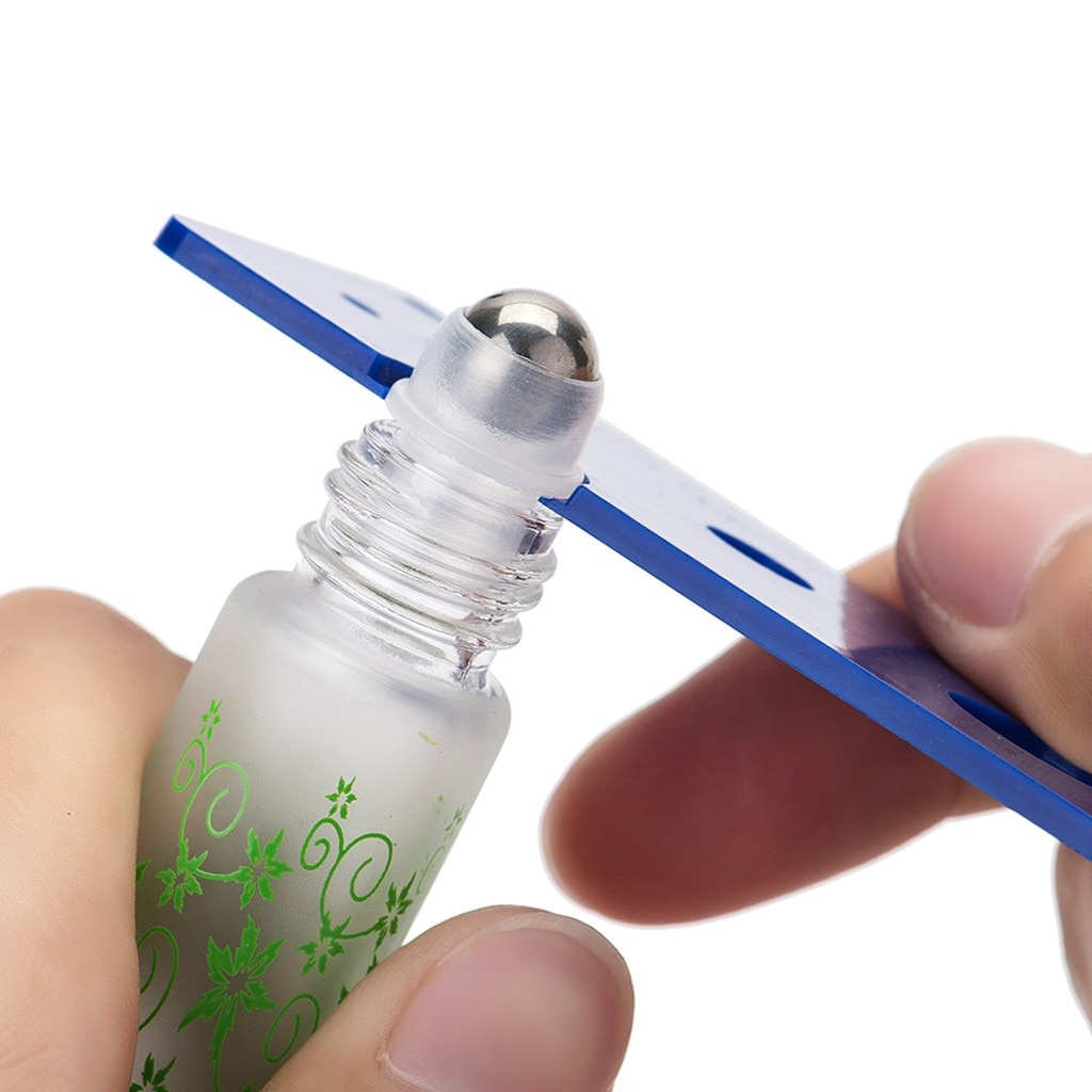 Botella de aceite esencial rellenable 6 uds 10ml botellas de vidrio Roll-on con botella de bola de rodillo contenedor vacío botella de Perfume de viaje