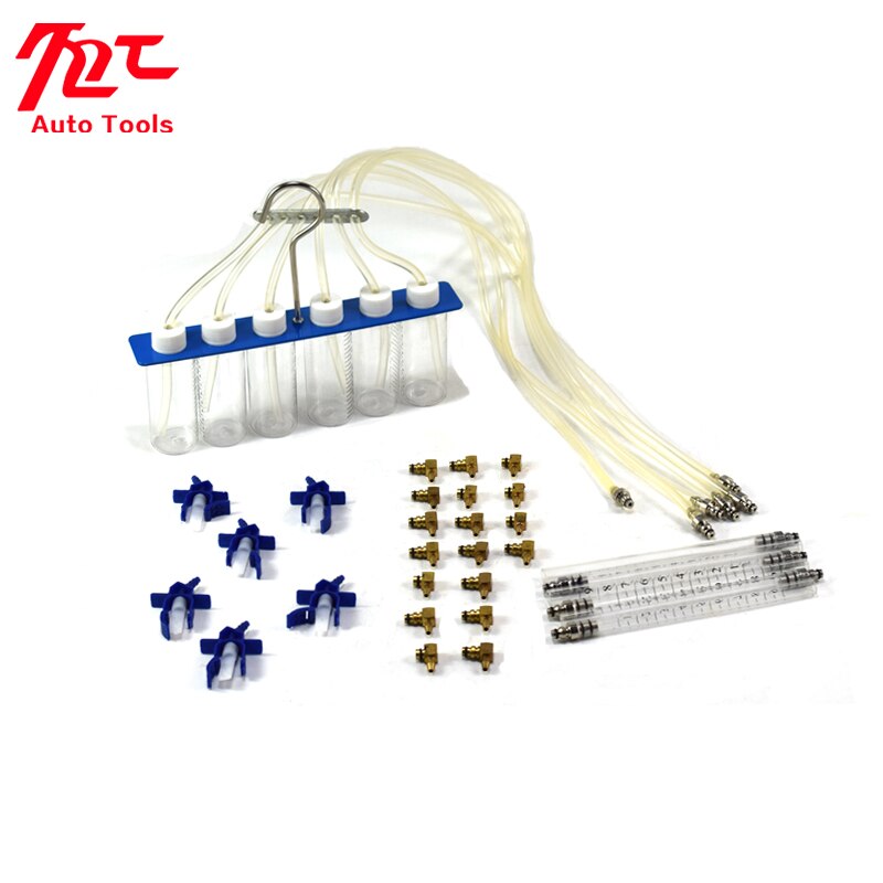 Diesel Injector Flow Meter Test Kit Common Rail Adaptor Fuel Tester Set Tools