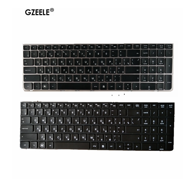 teclado ruso para portátil GZEELE para HP PROBOOK 4530 4530S 4730 4730S 4535S 4735s RU con marco plateado para reemplazar notebook