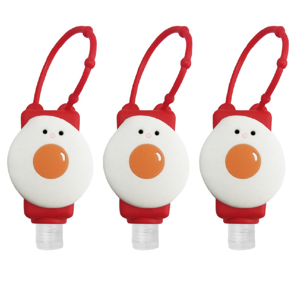 3 st 30ml silikon handsprithållare handdesinfektionsmedel dispensering handsprit hållare nyckelring bärbar dispensering: 3pc c
