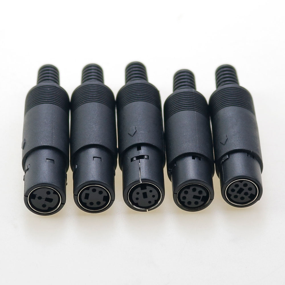 Mini enchufe DIN de 3/4/5/6/7 Pines, conector hembra de montaje para Cable de soldadura de 3 a 7 pines, Terminal S, PS2, 1 piezas