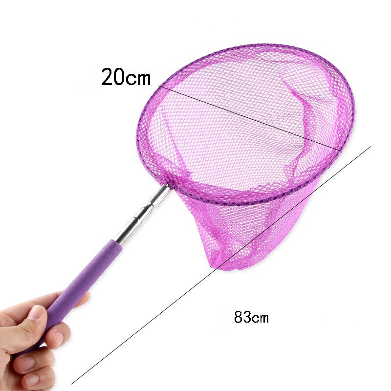 Pliant résille télescopique petit poisson extensible jusqu'à 83cm enfants papillon Net attraper insectes insectes jouets pour enfants jeu