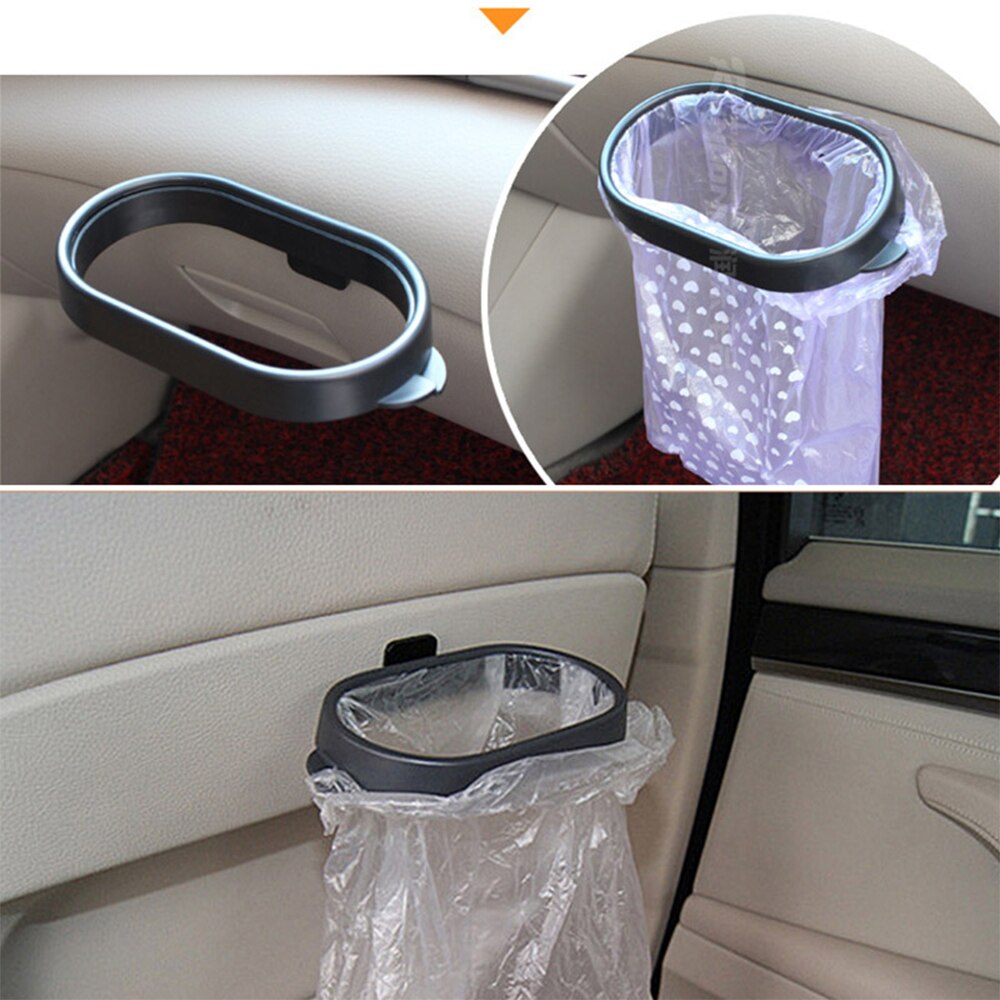 Car Universal Trash Can Frame Portable Car Trash Bin Holder Automobile Garbage Bag Holder Car Interior Accessories