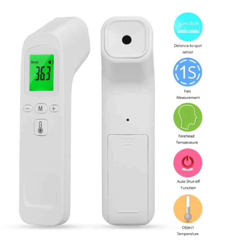 Ear thermometer Contactless IR Fast Measure Thermometer Baby Temperature Tool Infrared Electronic Tricolor Backlight Thermometer