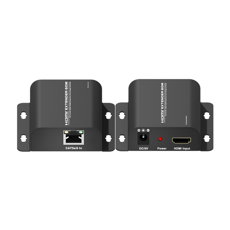 Extensor de 60M Compatible con HDMI, receptor transmisor 3D 1080p HD sobre Cat 5e/6 RJ45 TX/RX