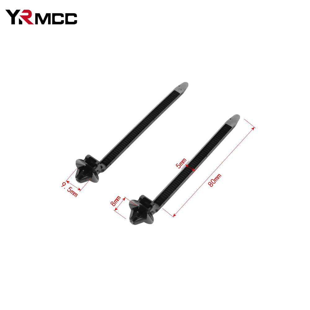 100 SZTUK Opaski kablowe Nylon samochodowy Czarny Push Mount Wiązka przewodów Zapięcie Zaciski kablowe Zarządzanie opaskami kablowymi Organizery przewodów samochodowych