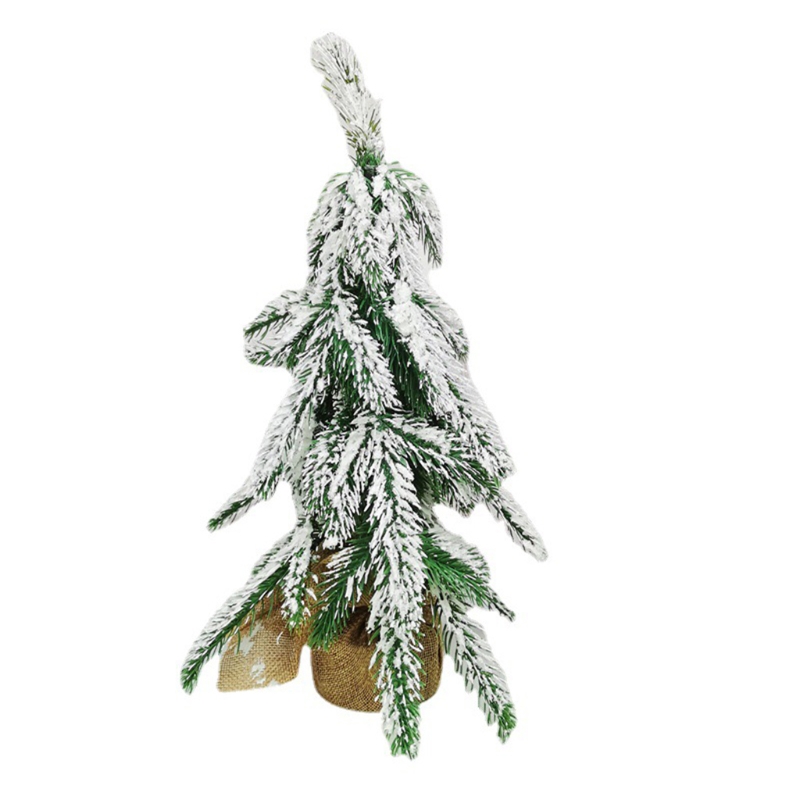 40/50/60cm PE Simulation Cedar Snow Falling Artificial Xmas Tree 2022 Year Ornaments for Christmas Party Indoor Home