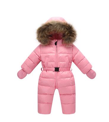 Orangemom rusland winter sneeuwpakken  , 100%  waterdichte + donsjacks voor meisjes jongensjassen 18m-4t kinderjassen kleding warm: Roze / 18m