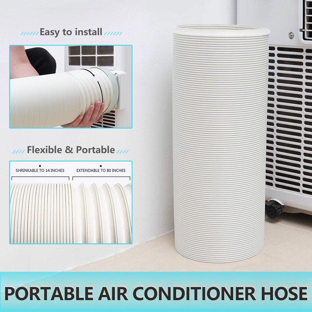 Universal Portable Air Conditioner Hose 5.9 Inch Diameter with Clockwise Thread