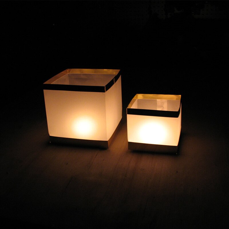 10pcs Paper square floating water lantern with candle Water Light Paper Lanterns for birtyday wedding party decoration