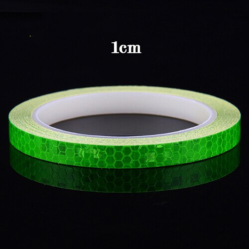 800*1cm reflekterende teip fluorescerende sykkeldekaltape vanntett nattsikkerhetssykkelhjul til sykkelmotorbil: Grønn