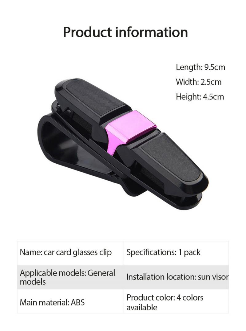 Porta Occhiali Da Sole Per Auto – Custodia Bling Con Cristalli Per Parasole – Organizer Con Clip – Regalo Per Donna