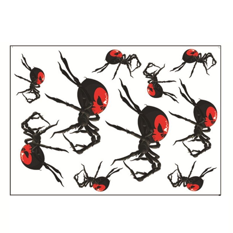 Halloween Spider Wall Stickers Party Decorative Stickers DIY Wall Art Decal Deco QX2E: 8YY102125-B