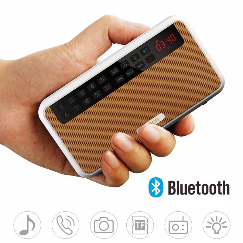 Głośnik stereofoniczny bluetooth rolton  e500 z radiem fm, przenośnym głośnikiem  mp3 funkcją nagrywania dźwięku, tryb głośnomówiący robić telefonu i latarki