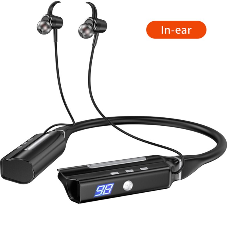 500Hours Playback Wireless Headphones Bluetooth Earphones Sports Waterproof Headset Noise Reduction Earbuds Can Be As Power Bank: In-ear