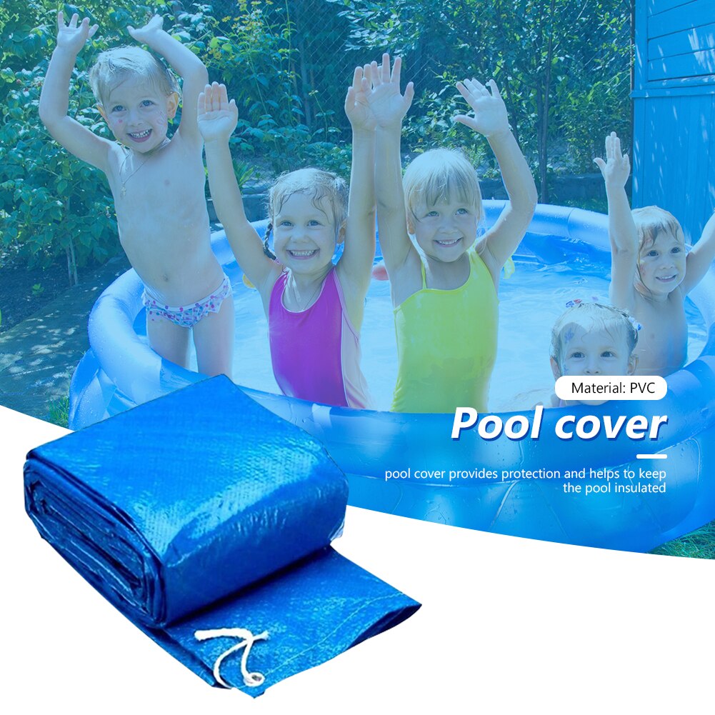 183cm Round Swimming Paddling Pool Cover Inflatable Round Swim Pool UV-resistant Waterproof Dustproof Cover with Rope