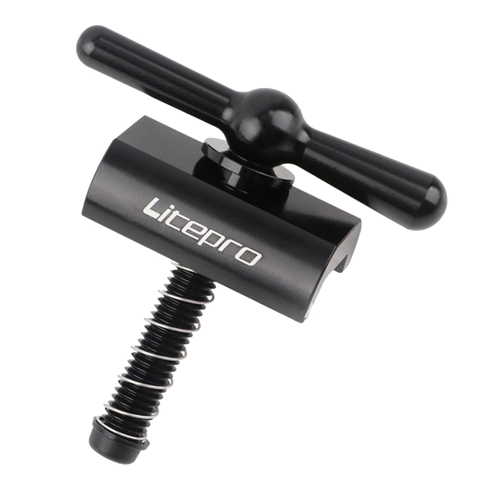Bisagra magnética plegable para bicicleta, aleación de aluminio ligera de placa de sujeción, bloqueo de tubo de cabeza de bicicleta, hebilla de palanca, auriculares, Clip C: Black
