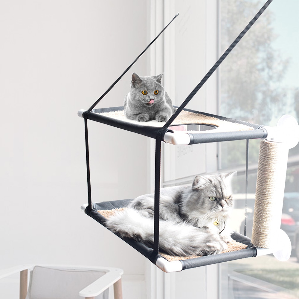 Kat altan hængekøje med 20kg katte solrigt sæde kæledyr vandtæt stof katteseng katteklatring sovemadras enkeltlag dobbelt
