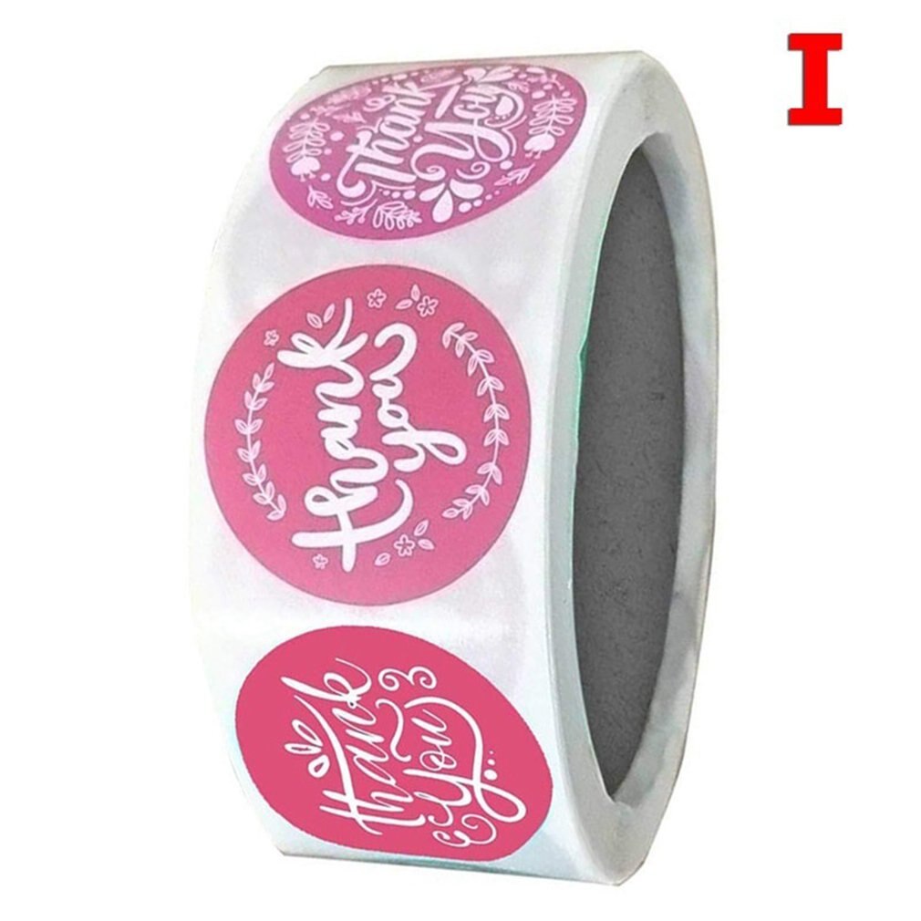 Powder White Sticker 2 Inch Thank You Stamping Sticker Seal Label Handmade Self-adhesive Label Sticker: Blue