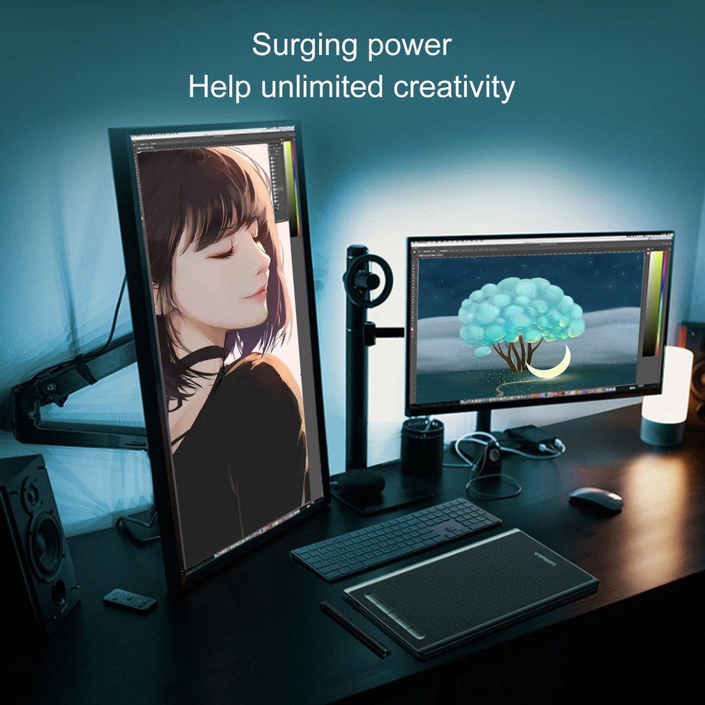 8 Inches USB Art Digital Graphic Tablet Digital Drawing Board With 8192 Level Pen Pressure Stylus For Online Teaching