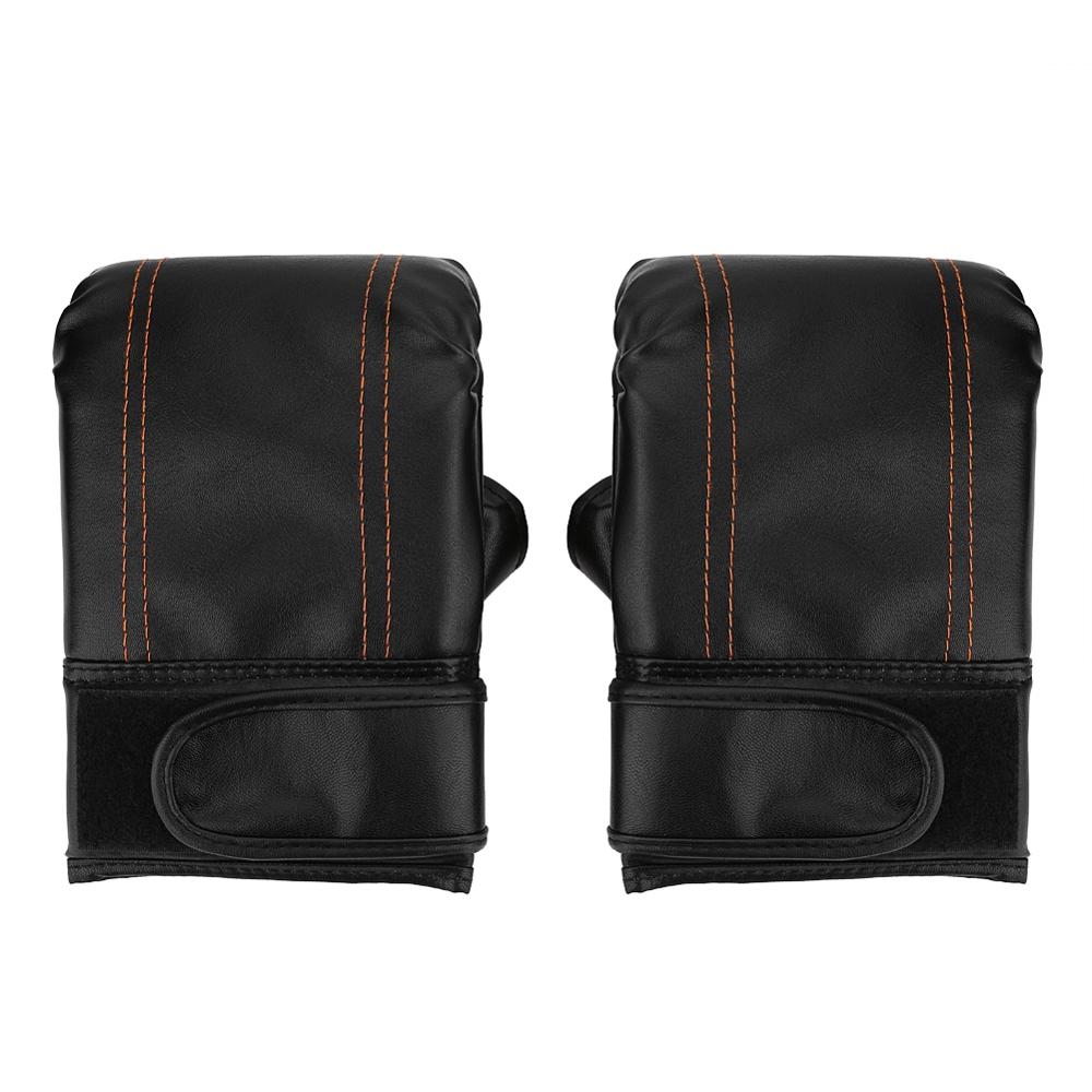 Kick Boxing Gloves for Men Women PU Karate Muay Thai Guantes De Boxeo Free Fight MMA Sanda Training Adults Kids Equipment: black