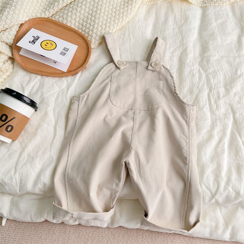 Baby Overalls Voor Meisjes Jongens Casual Effen Plaid Corduroy Jumpsuit Lente Zomer Katoen Kinderen Kleding Meisje Jarretel Broek: Z1066MB / 12m