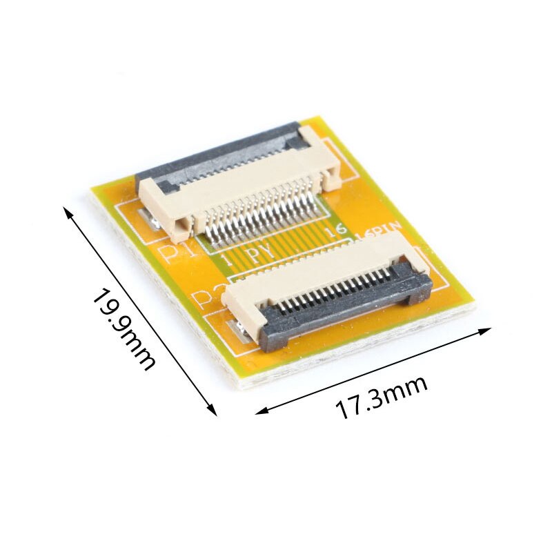 2Pcs FPC FFC Flexible Flat Cable Extension Board 0.5 mm Pitch 6 8 10 12 14 20 30 40 50 PIN Connector: 16P