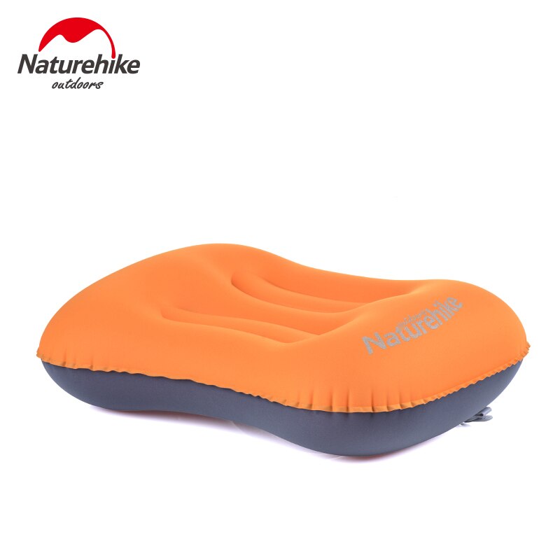 Naturehike Inflatable Pillow Polyester TPU Air Pillow Ultralight Compressible Beach Pillow Portable Hiking Travel Pillow: Orange
