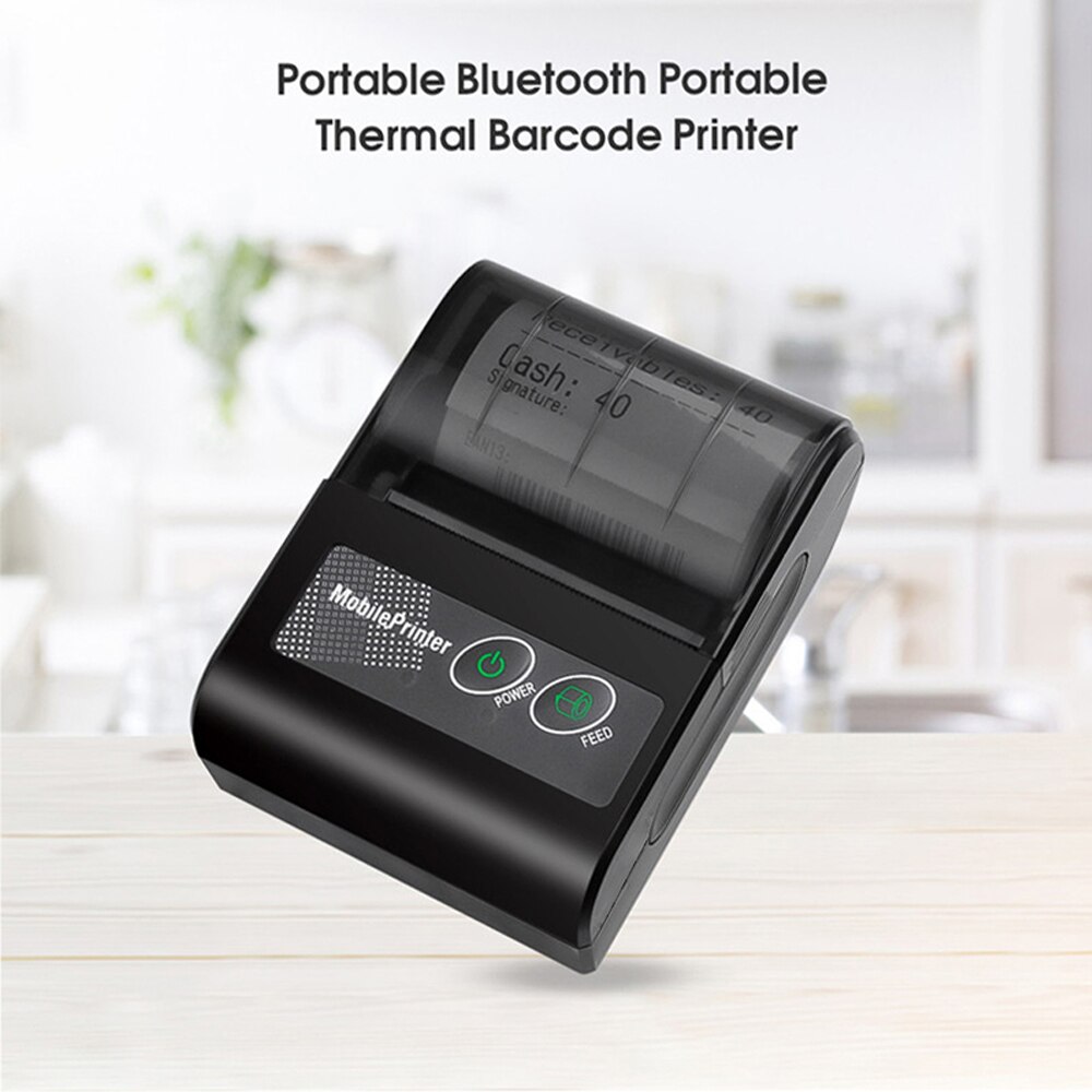 Neue Wireless Mini Bluetooth Drucker Tragbare Thermische Erhalt Rechnung Ticket Drucker Handy Android iOS PC POS Tasche Drucker