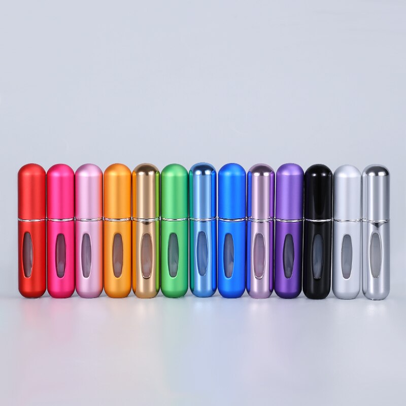 Mini bouteille rechargeable de 5ML, atomiseur Portable en aluminium, pour voyage, échantillon de parfum, pulvérisateur, conteneur cosmétique, 1 pièce