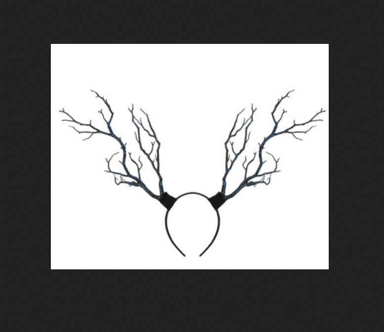 Coiffure en corne de cerf Vintage, Branches d&#39;arbre, bois, Costume fantaisie, fée fascinante, couvre-chef, Festival, accessoire pour cheveux: Navy Blue