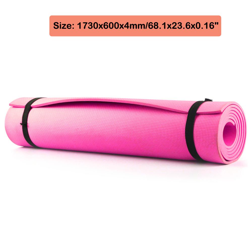 All-purpose sklisikker miljø pilates treningsmatte 4/6mm tykk eva yogamatte treningsutstyr gymtrening: 4mm- rosa