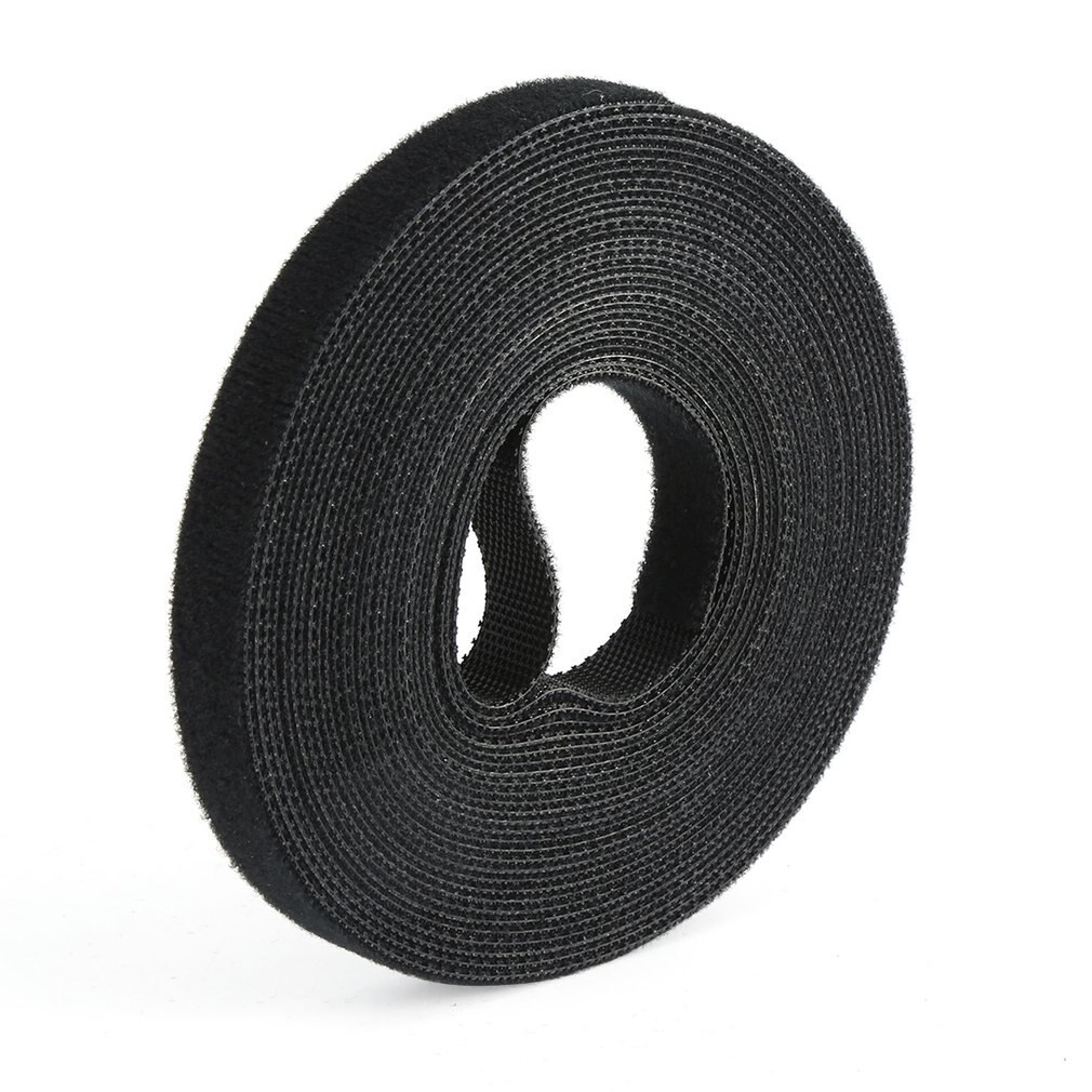 Sort nylon kabel manager winder kabel clips binder bælte magiske klistermærker strap magiske klistermærker praktisk