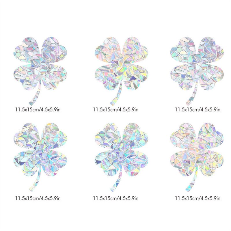 Attrape-soleil arc-en-ciel 3D Non toxique, autocollant de miroir de fenêtre, décoration de chambre à coucher de bureau: 031-6pcs