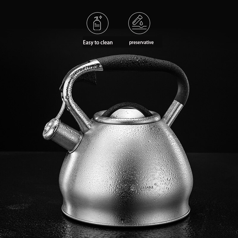 304 Stainless Steel Whistle Kettle Boiling Water Automatic Whistle Sound Tea Anti-scalding Kettle Induction Cooker Universal
