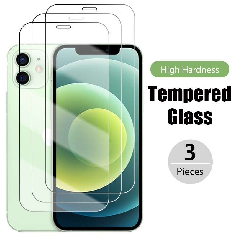 6 in 1 Tempered Screen Protector For iPhone 13 12 11 Pro Max Camera Lens Film For iPhone 13 12 Mini 11 SE Protective Glass