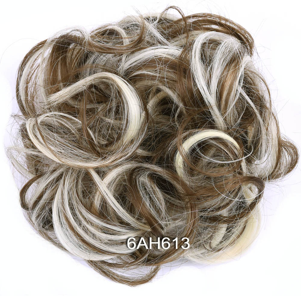 Jeedou Synthetic Messy Hair Bun Chignon Donut Pad Elastic Hair Rope Rubber Band Hairpiece