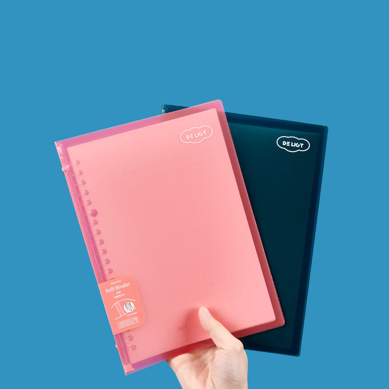 30 Sheet A5 / B5 Loose Leaf Soft Side Notebook Journal Planner Transparent Horizontal Line Notebooks School Office Stationery
